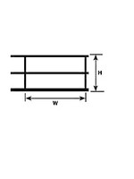 Plastruct PLA90475 Styrene ABS G-Scale Hand Rail