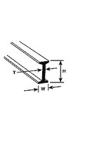 Plastruct PLA90521 Styrene 9/16" I Beam