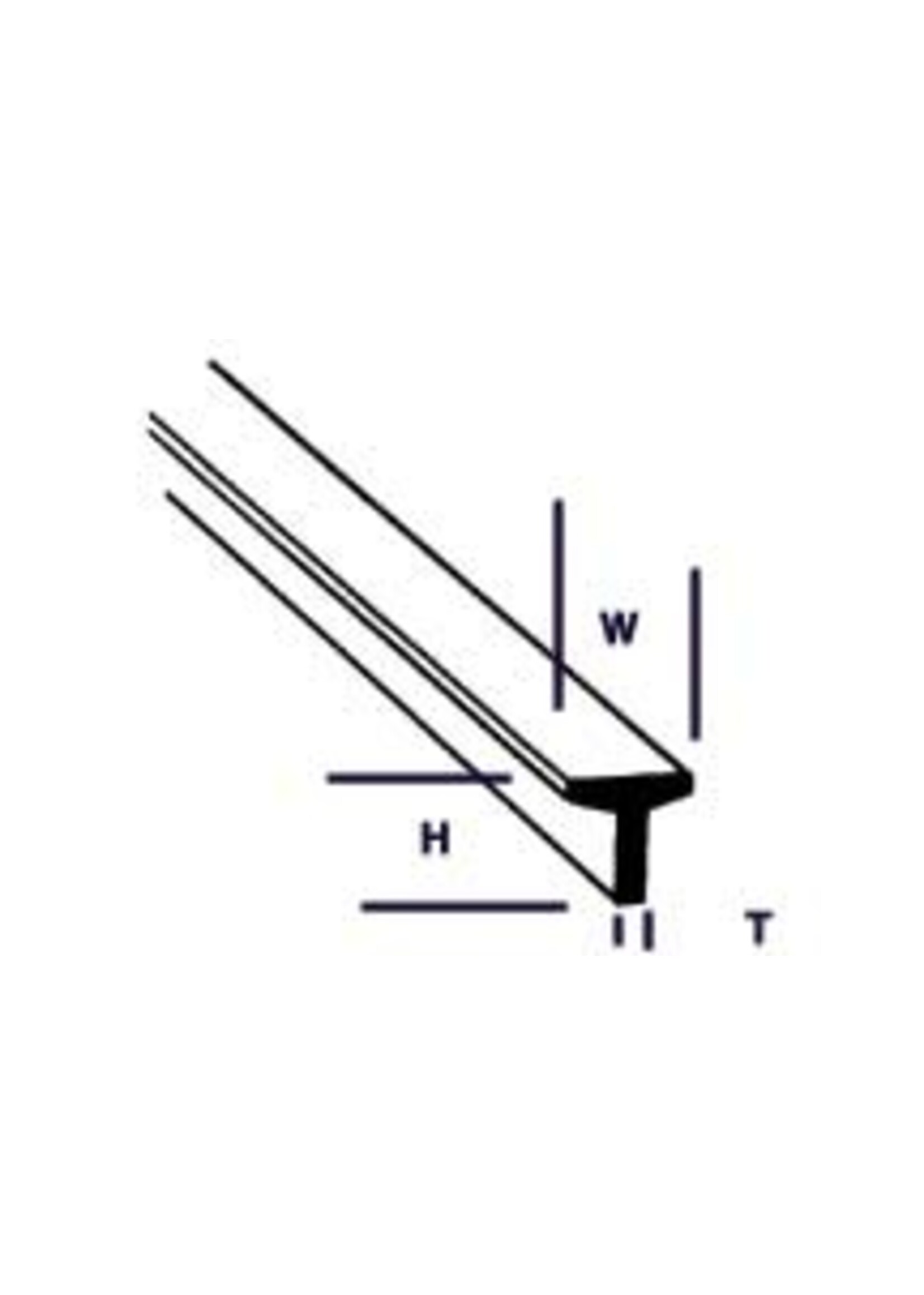 Plastruct PLA90564 Styrene 1/8in Tee