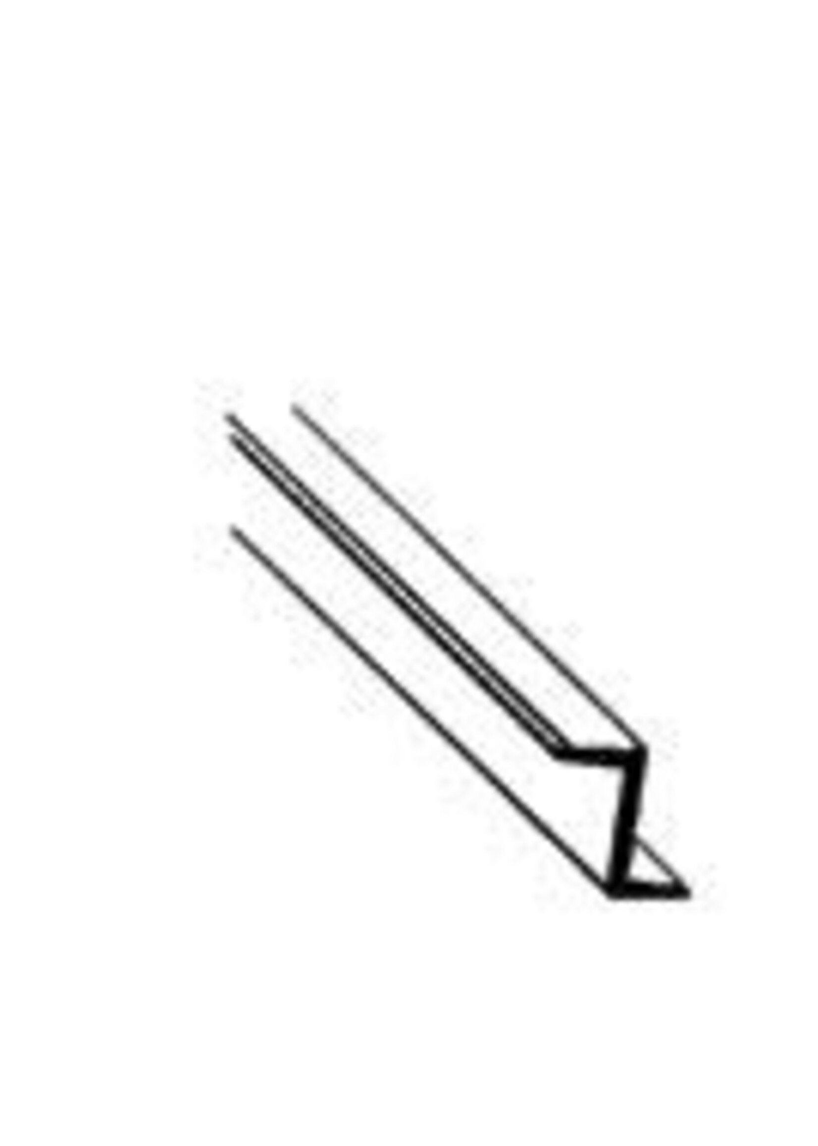Plastruct PLA90592 Styrene 3/32" Zee Bar