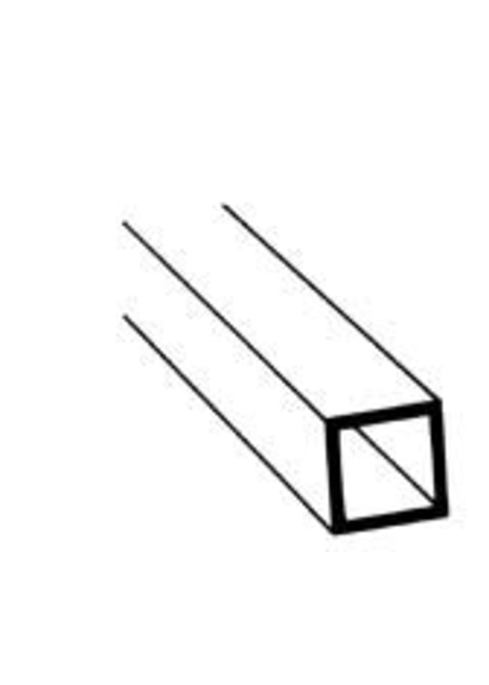 Plastruct PLA90622 Styrene 3/16" Square Tubing