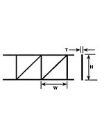 Plastruct PLA90923 Styrene 7/16" Pratt Open Web Truss