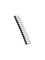 Plastruct PLA90941 Styrene O-Scale Custom Straight Staircase