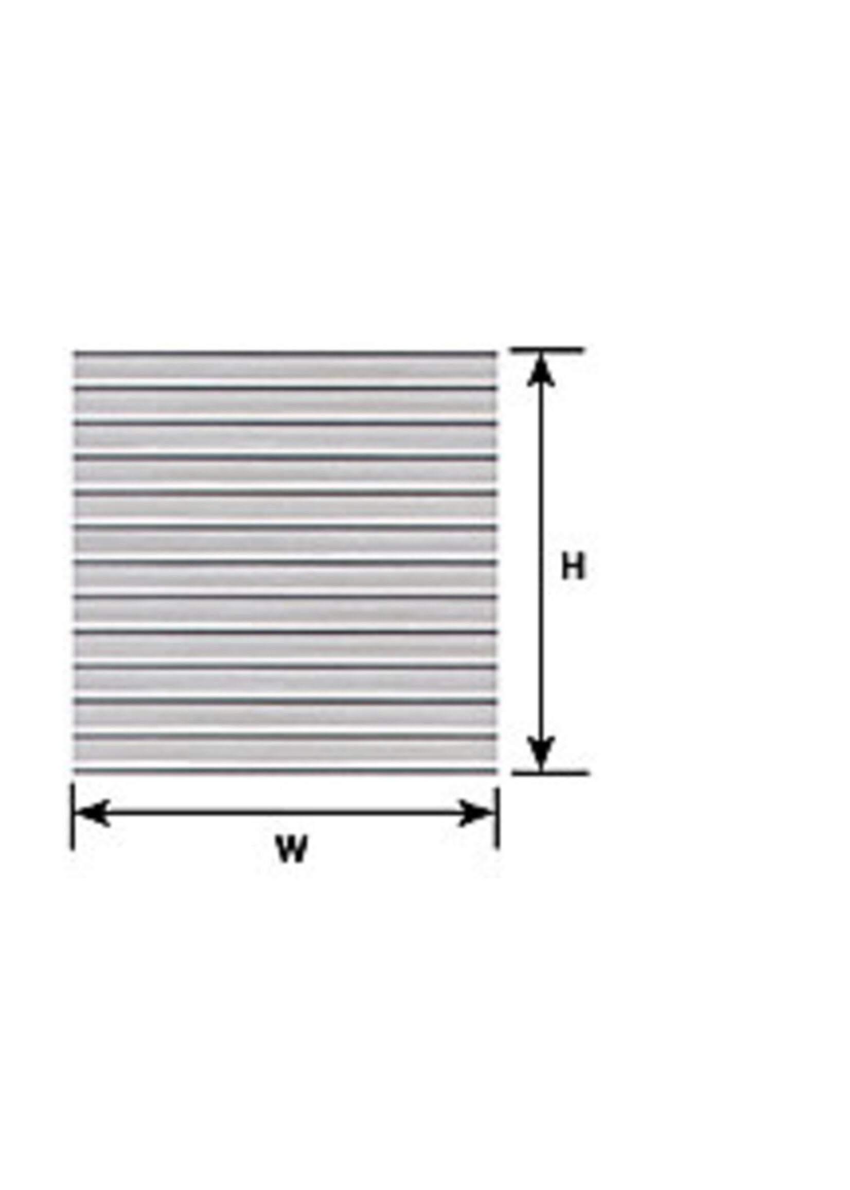 Plastruct PLA91511 Ribbed Roof Sheet