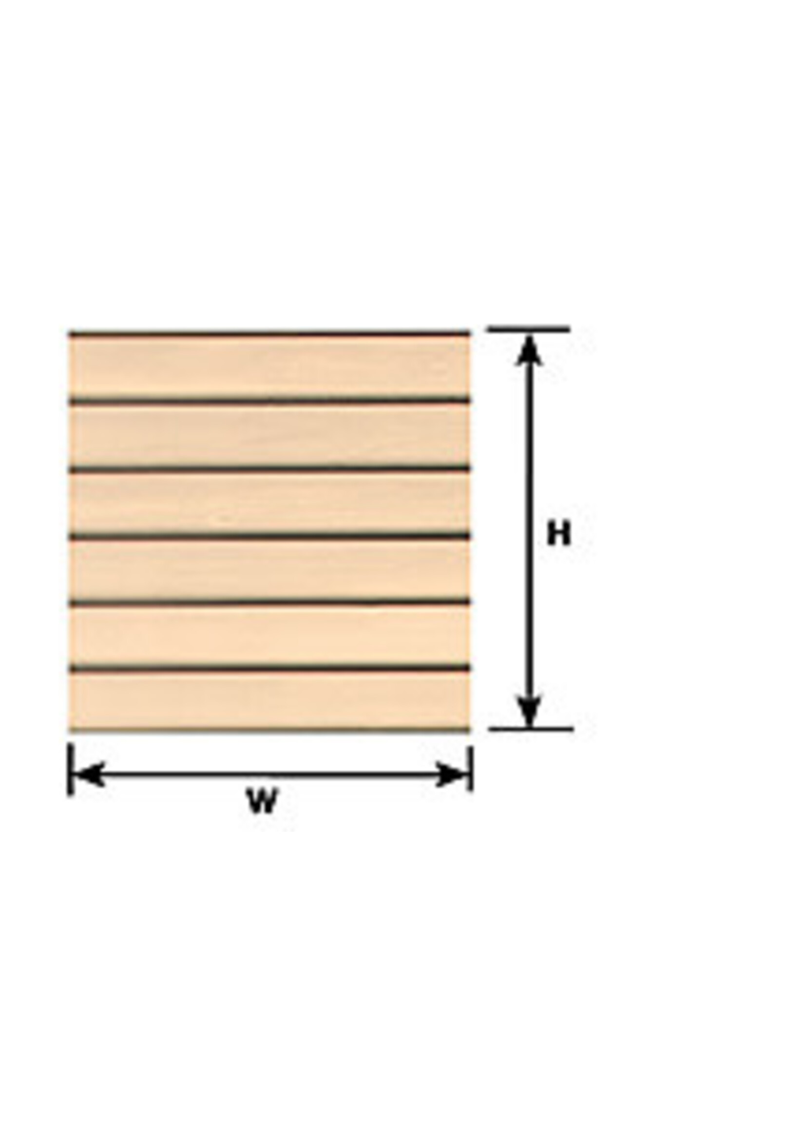Plastruct PLA91554 Clapboard Siding Sheet