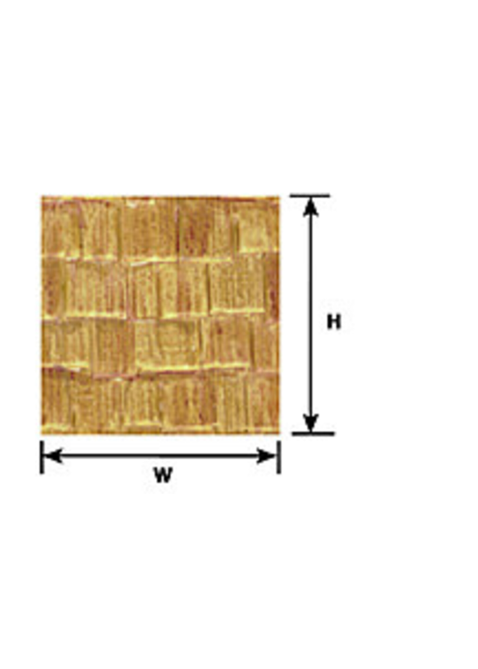 Plastruct PLA91659 Wood Shake Shingle Sheet