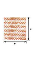 Plastruct PLA91886 Styrene HO Scale Brown Brick Sheet