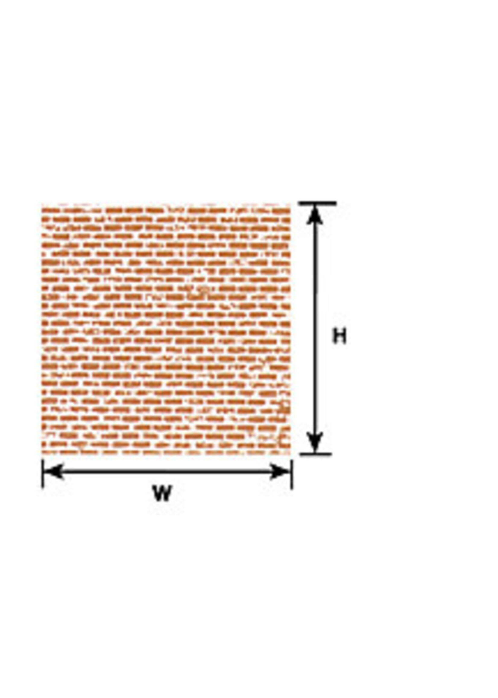 Plastruct PLA91886 Styrene HO Scale Brown Brick Sheet