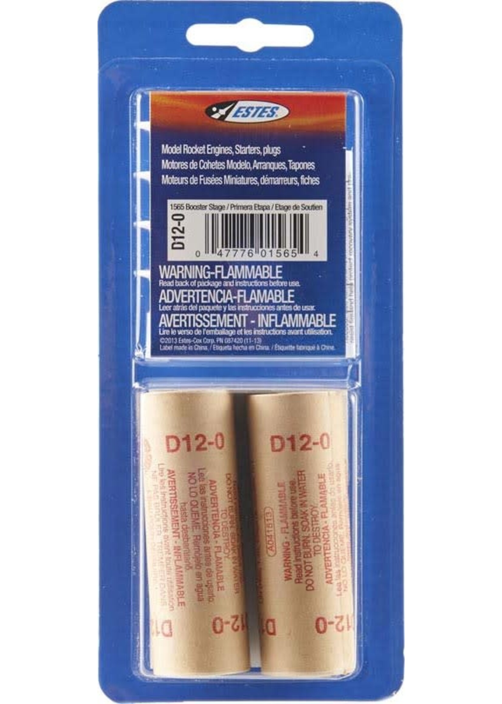 Estes ***zzEST1565 D12-0 Engine (2pc)