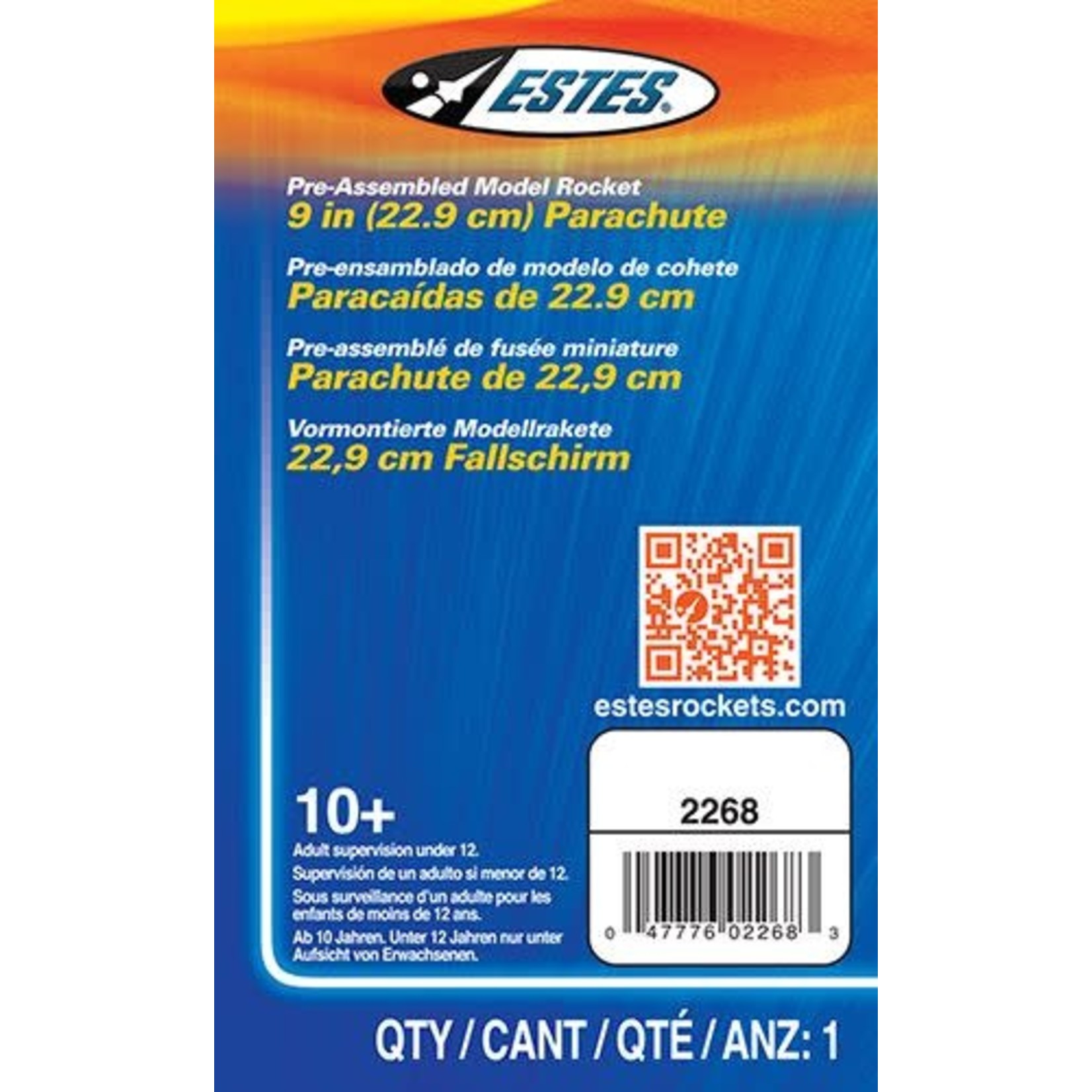 Estes EST2268 Plastic Parachute 9 in