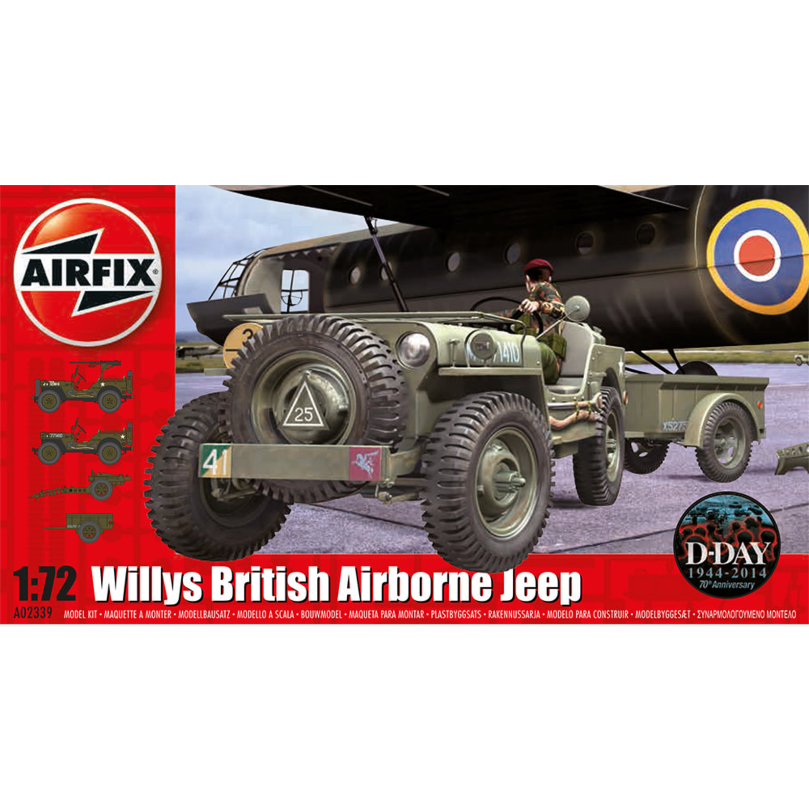 Airfix AIR02339: Willys Jeep, Trailer & 6Pdr Gun  (1/72)