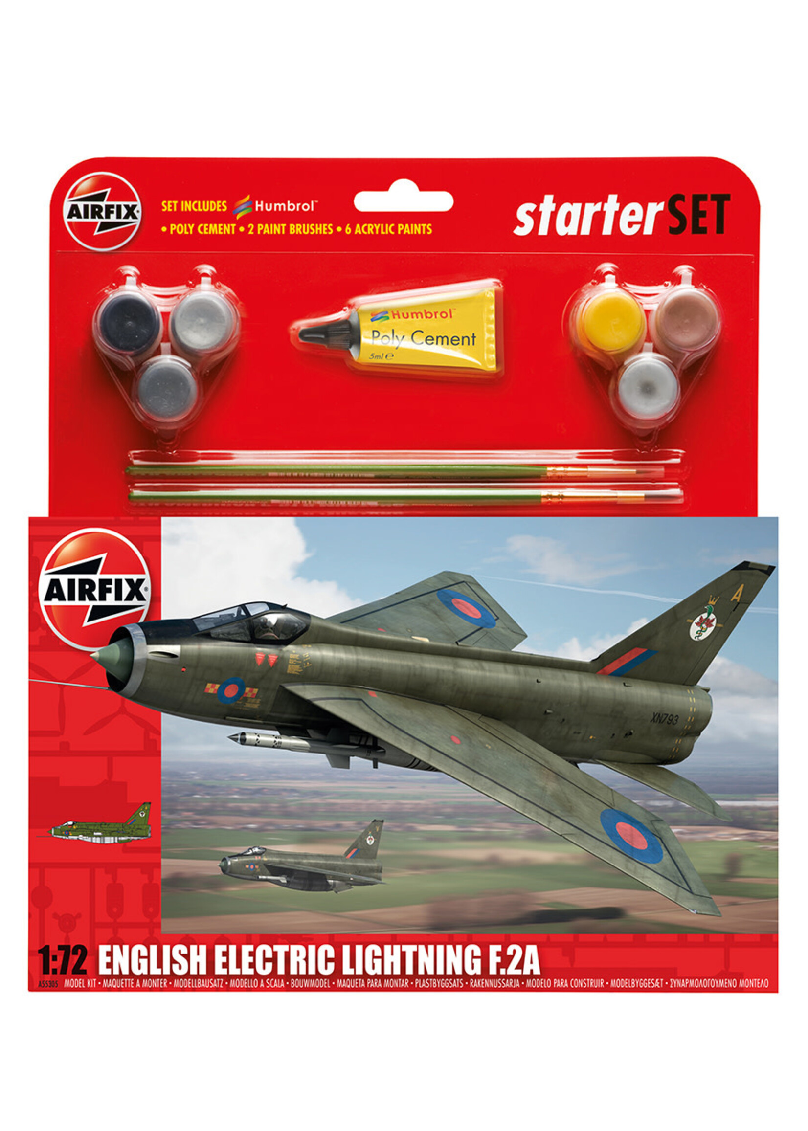 Airfix AIR55305 English Electric Lightning F2A Starter Gift Set