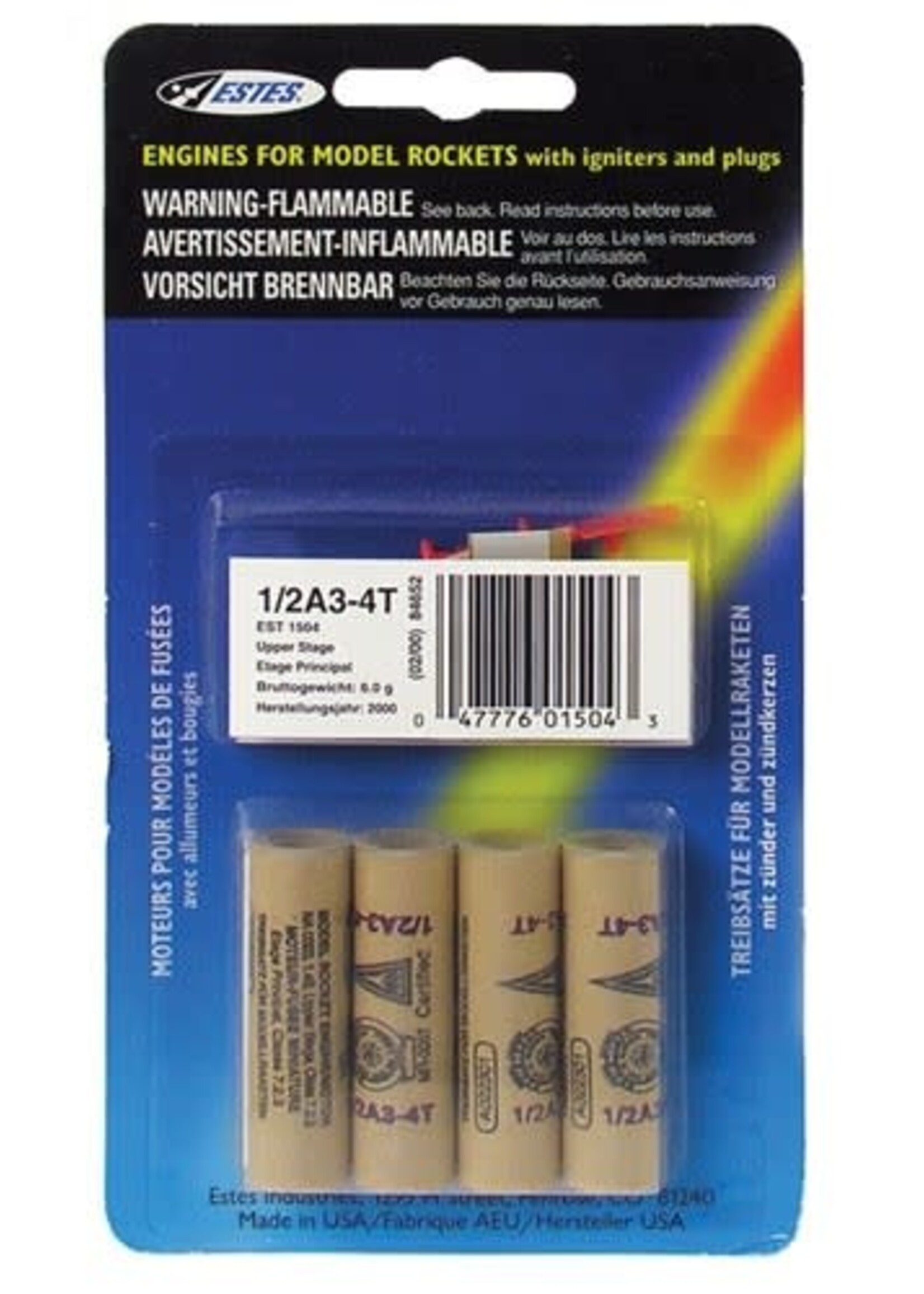 Estes ***zzEST1507 A3-4T Mini Engine (4pc)