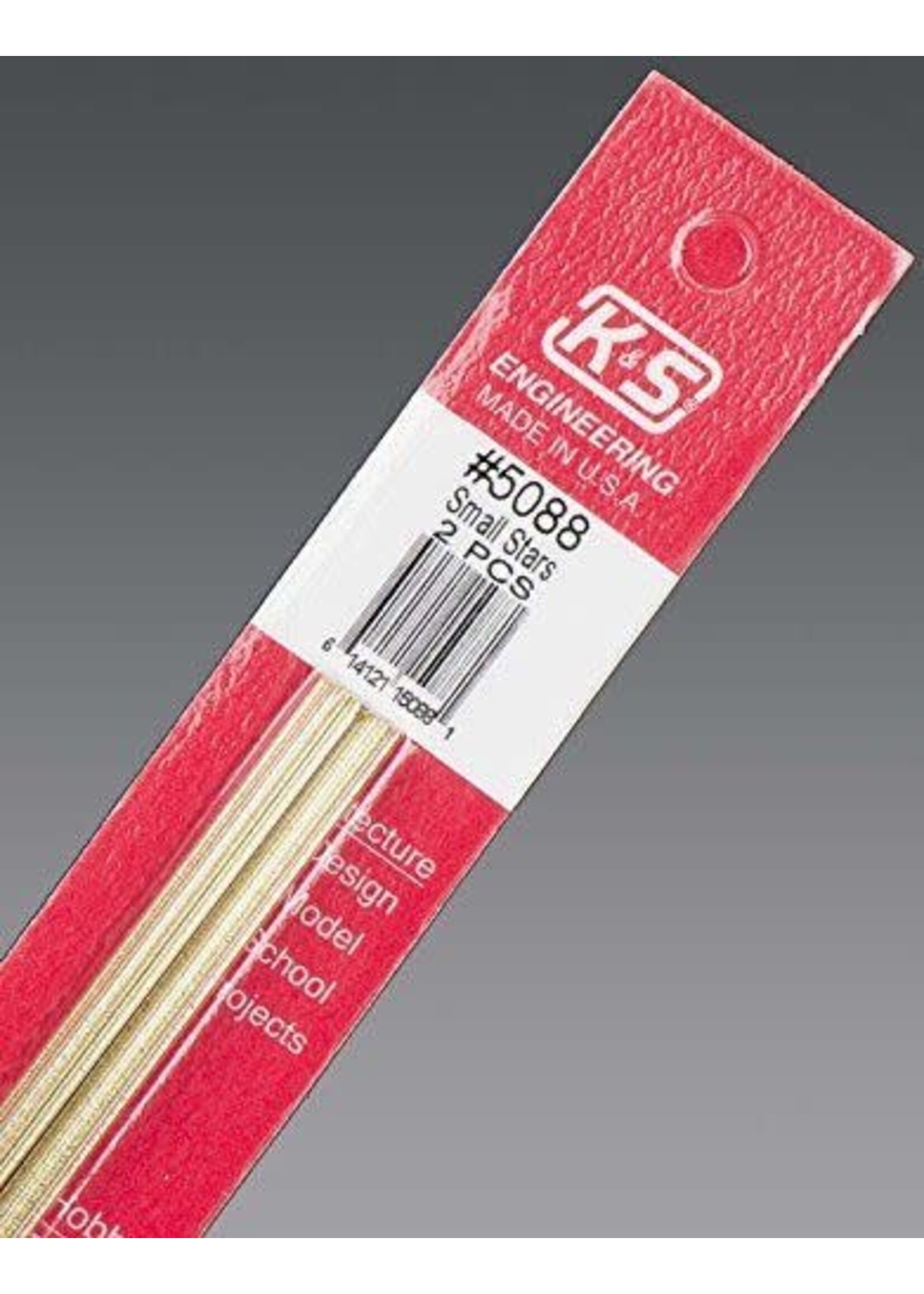 K&S Metals KSE5088 Small Brass Star (2pc)