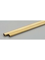 K&S Metals KSE5094 Small Brass Oval Tube 12'' (2pc)