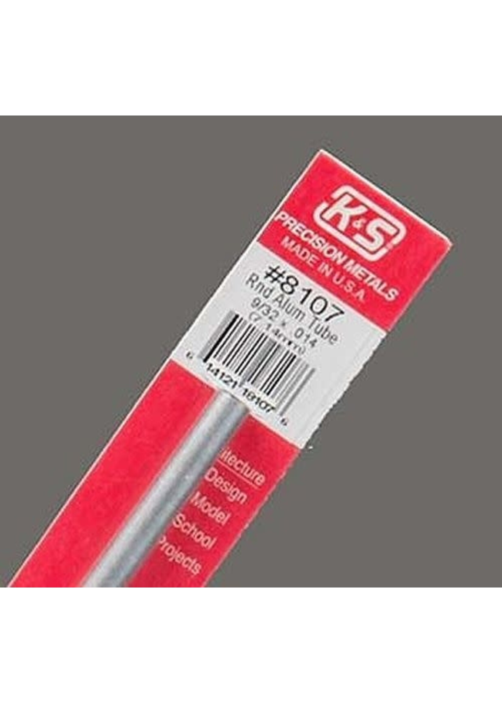 K&S Metals KSE8107 9/32 Aluminum Tube