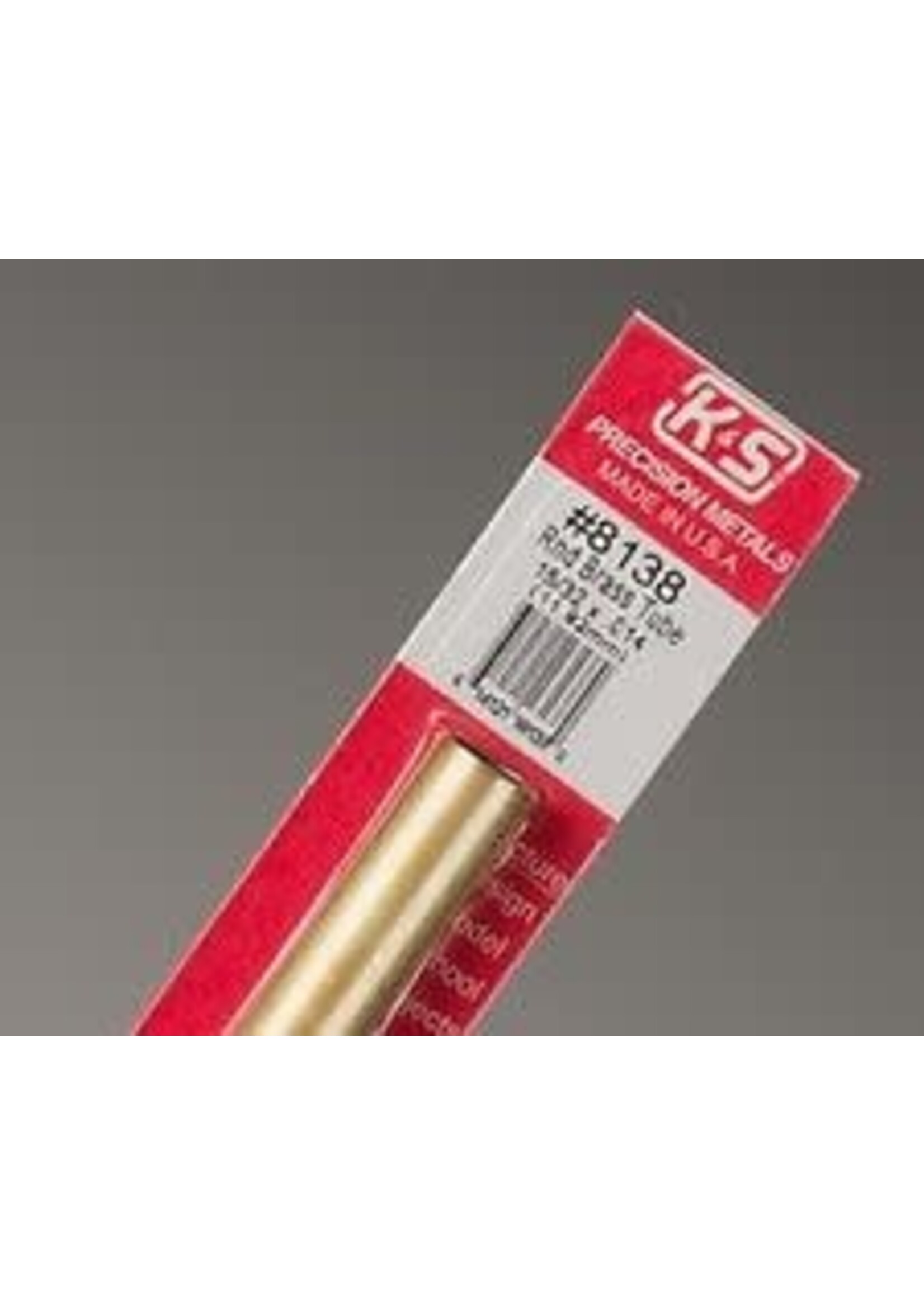 K&S Metals KSE8138 15/32 Round Brass Tube