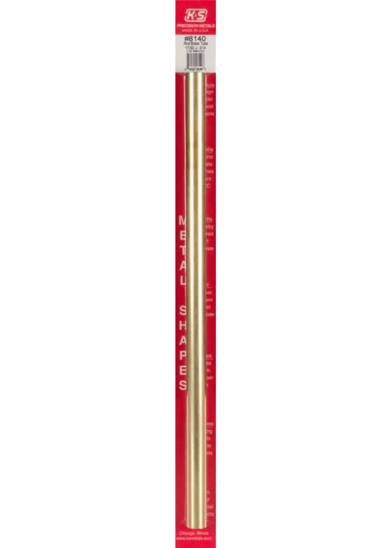 K&S Metals KSE8140 17/32 Round Brass Tube