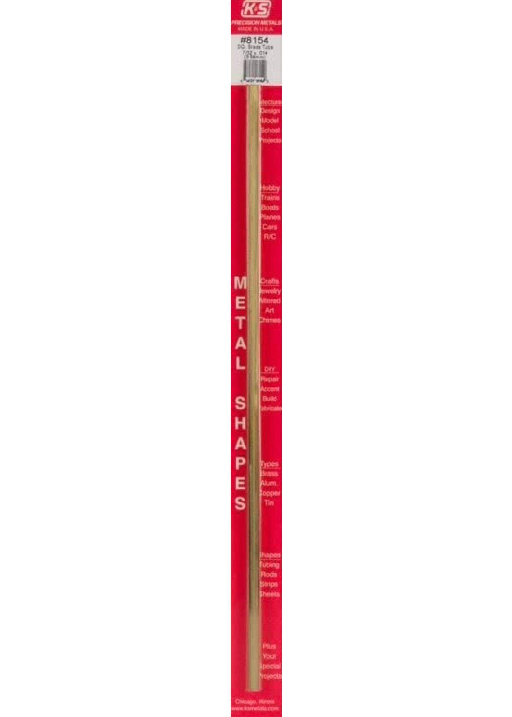 K&S Metals KSE8154 7/32 Square Brass Tube