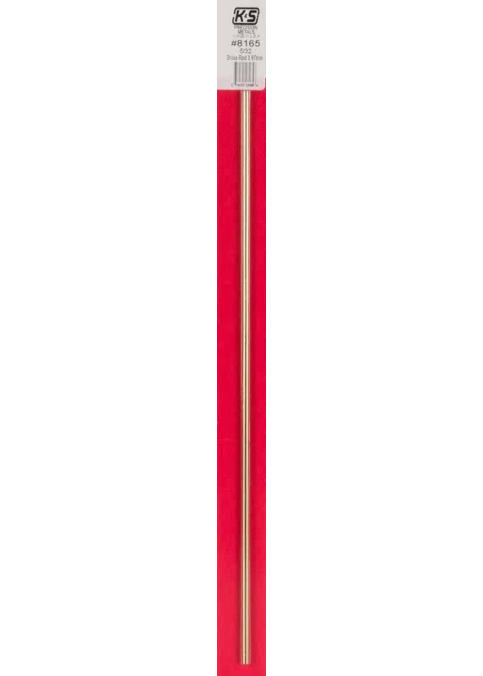 K&S Metals KSE8165 5/32" Solid Brass Rod (1pc)