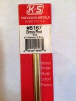 K&S Metals KSE8167 .114 Solid Brass Rod