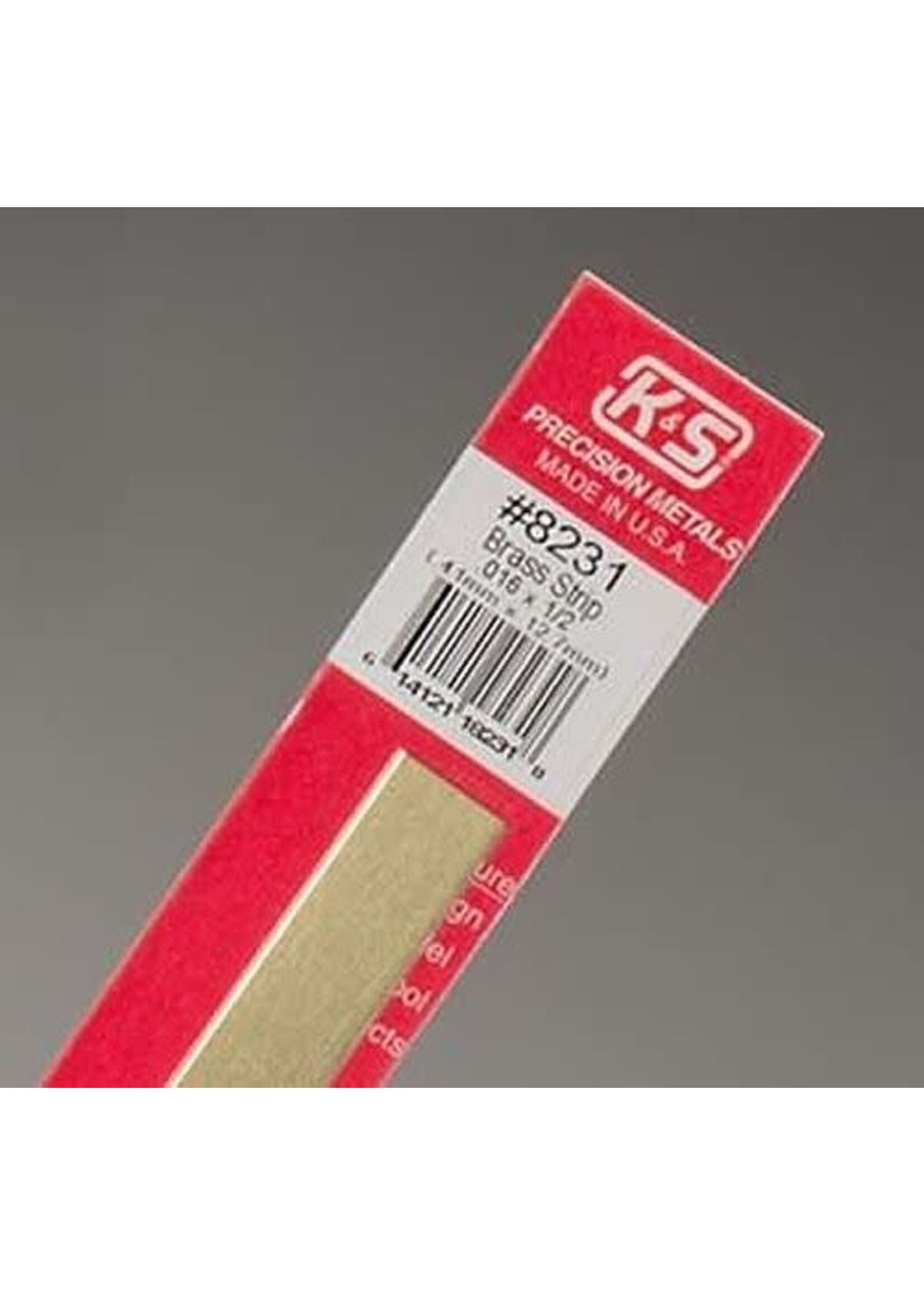 K&S Metals KSE8231 .016x1/2 Brass Strip