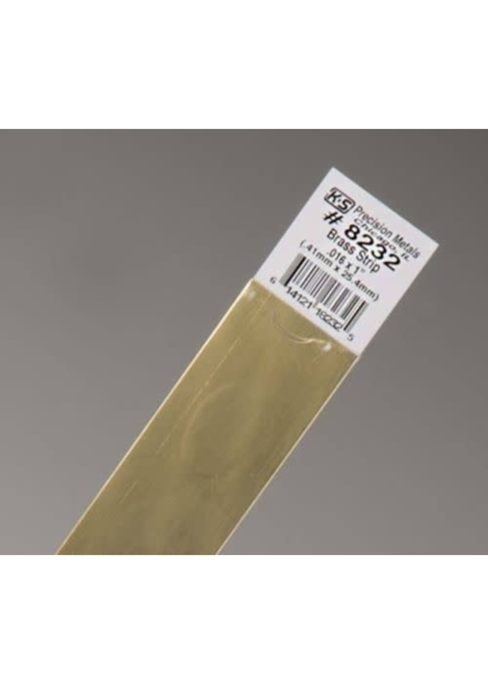 K&S Metals KSE8232 .016x1 Brass Strip