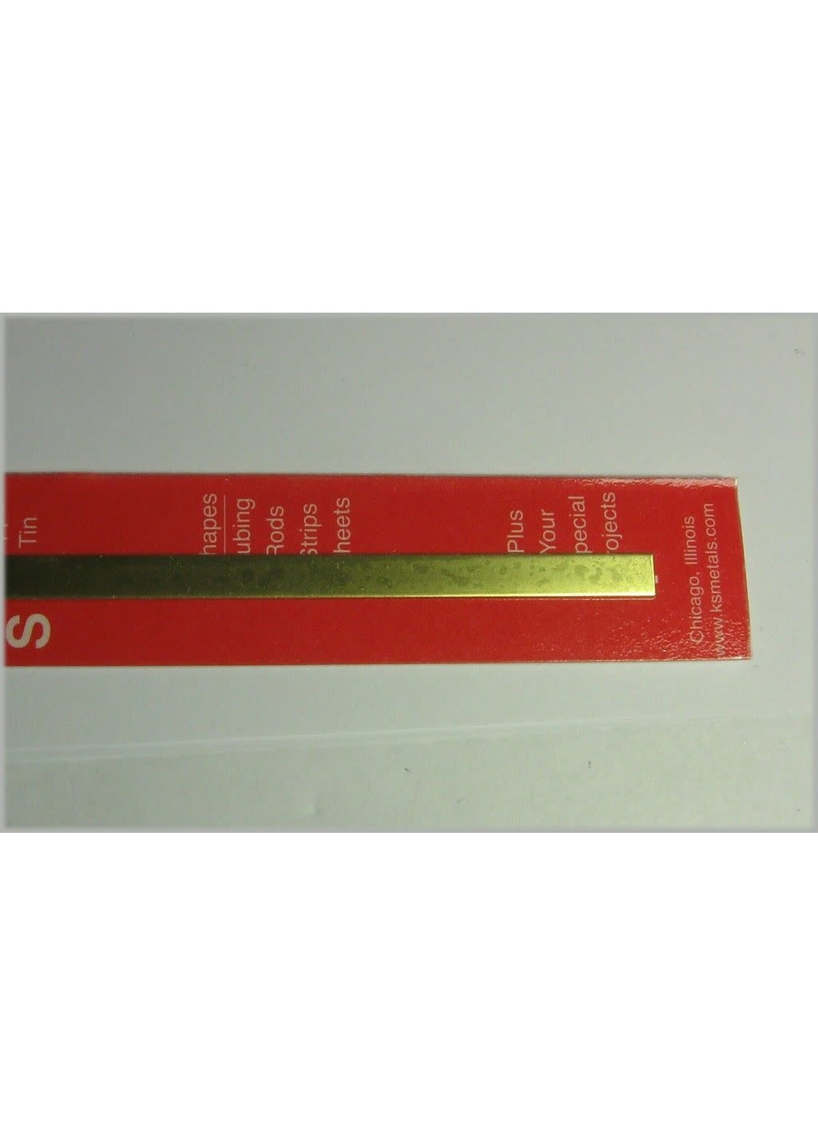 K&S Metals KSE8235 .025x1/4 Brass Strip