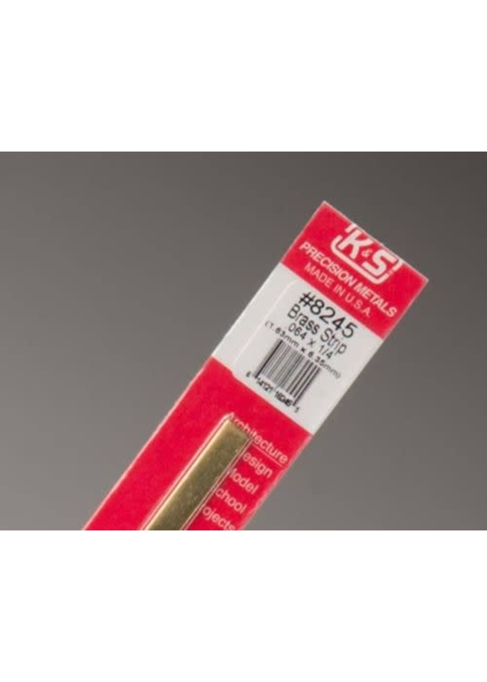 K&S Metals KSE8245 .064x1/4 in Brass Strip