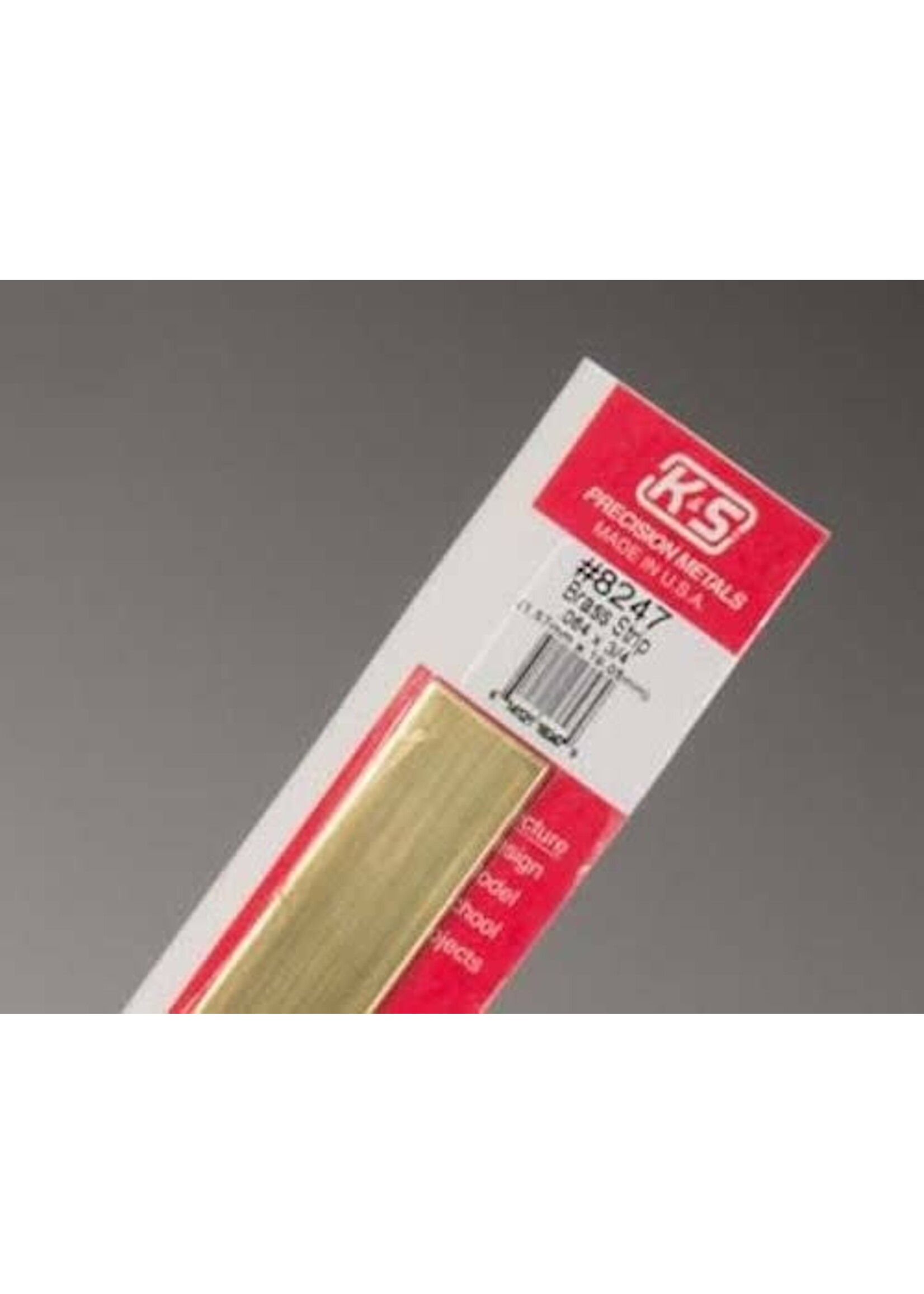 K&S Metals KSE8247 .064x3/4 Brass Strip