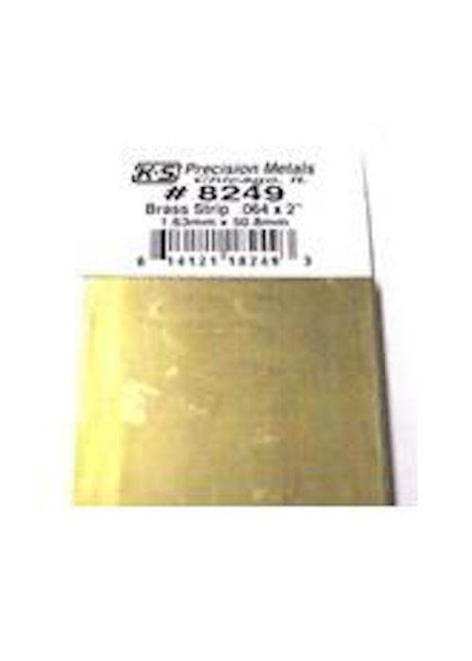 K&S Metals KSE8249 .064x2 Brass Strip