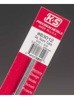K&S Metals KSE83012 5/32x.014 Square Aluminum Tube (1pc)