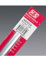 K&S Metals KSE83034 7/16x.035 Round Aluminum Tube (1pc)