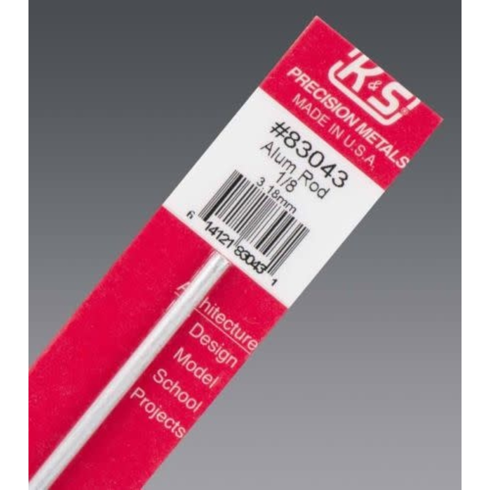 K&S Metals KSE83043 1/8 in Aluminum Rod