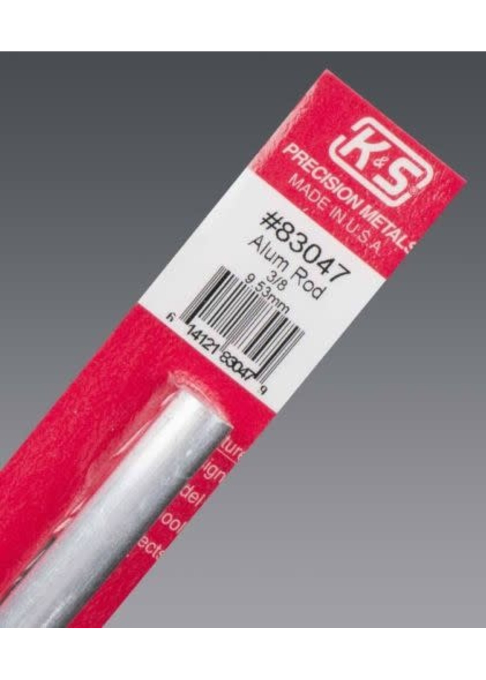K&S Metals KSE83047 3/8" Aluminum Rod (1pc)