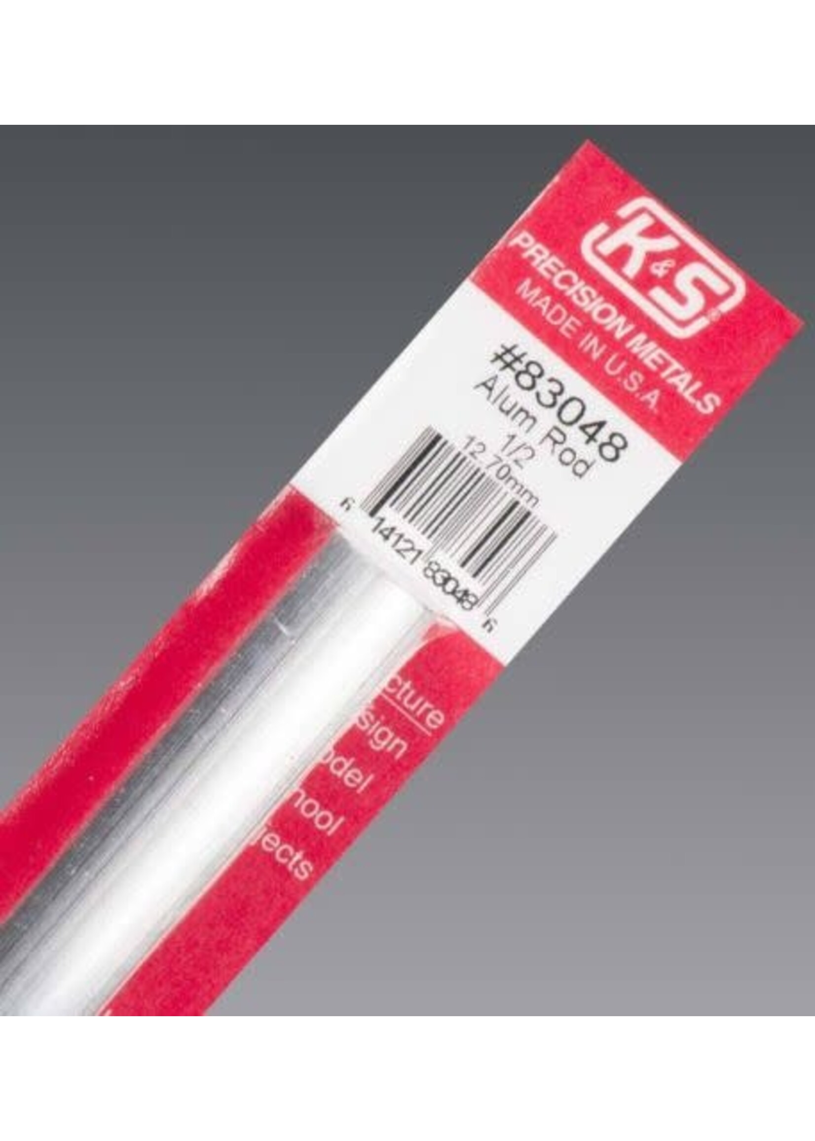 K&S Metals KSE83048 1/2" Aluminum Rod (1pc)