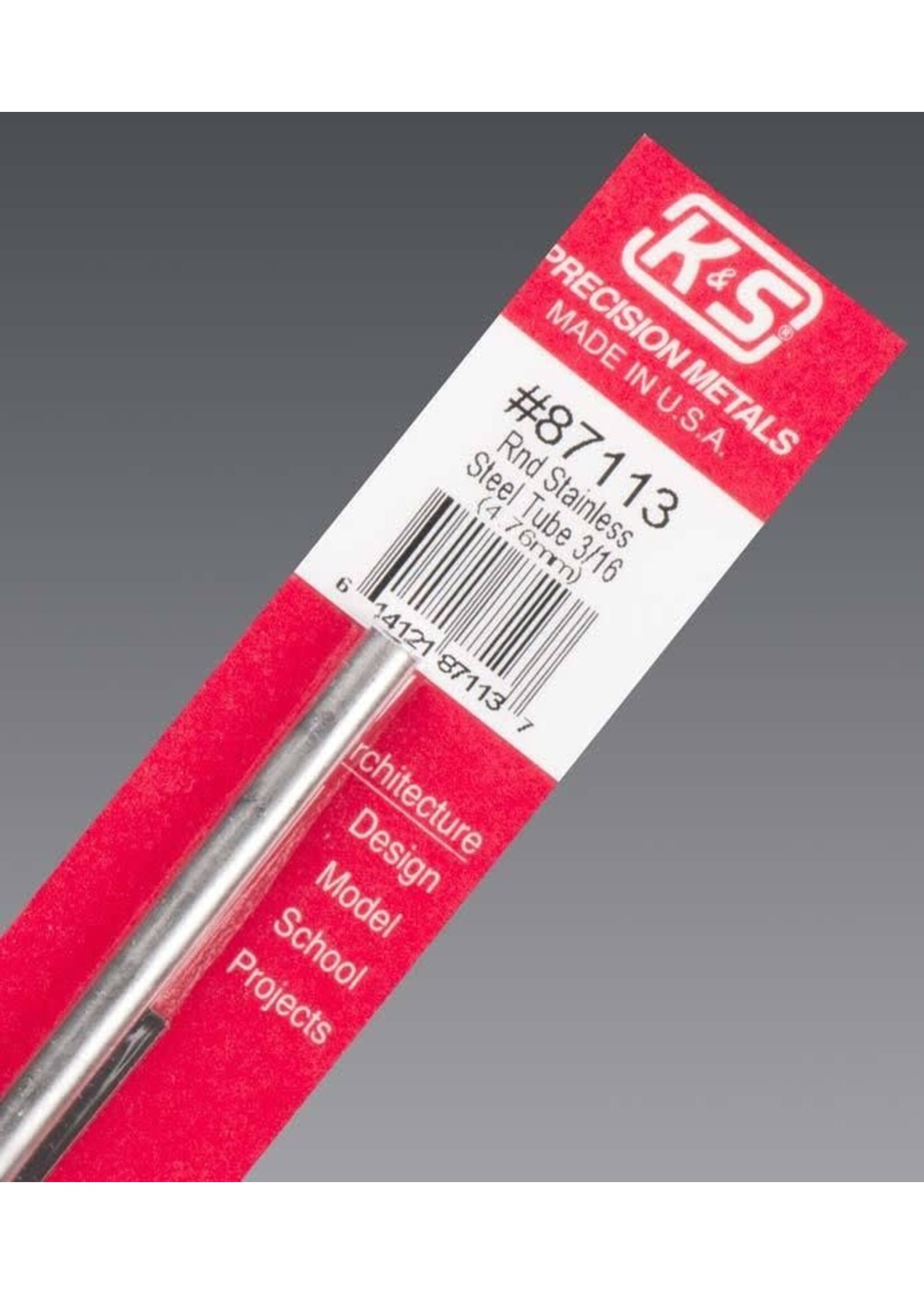 K&S Metals KSE87113 Stainless Steel Round Tube