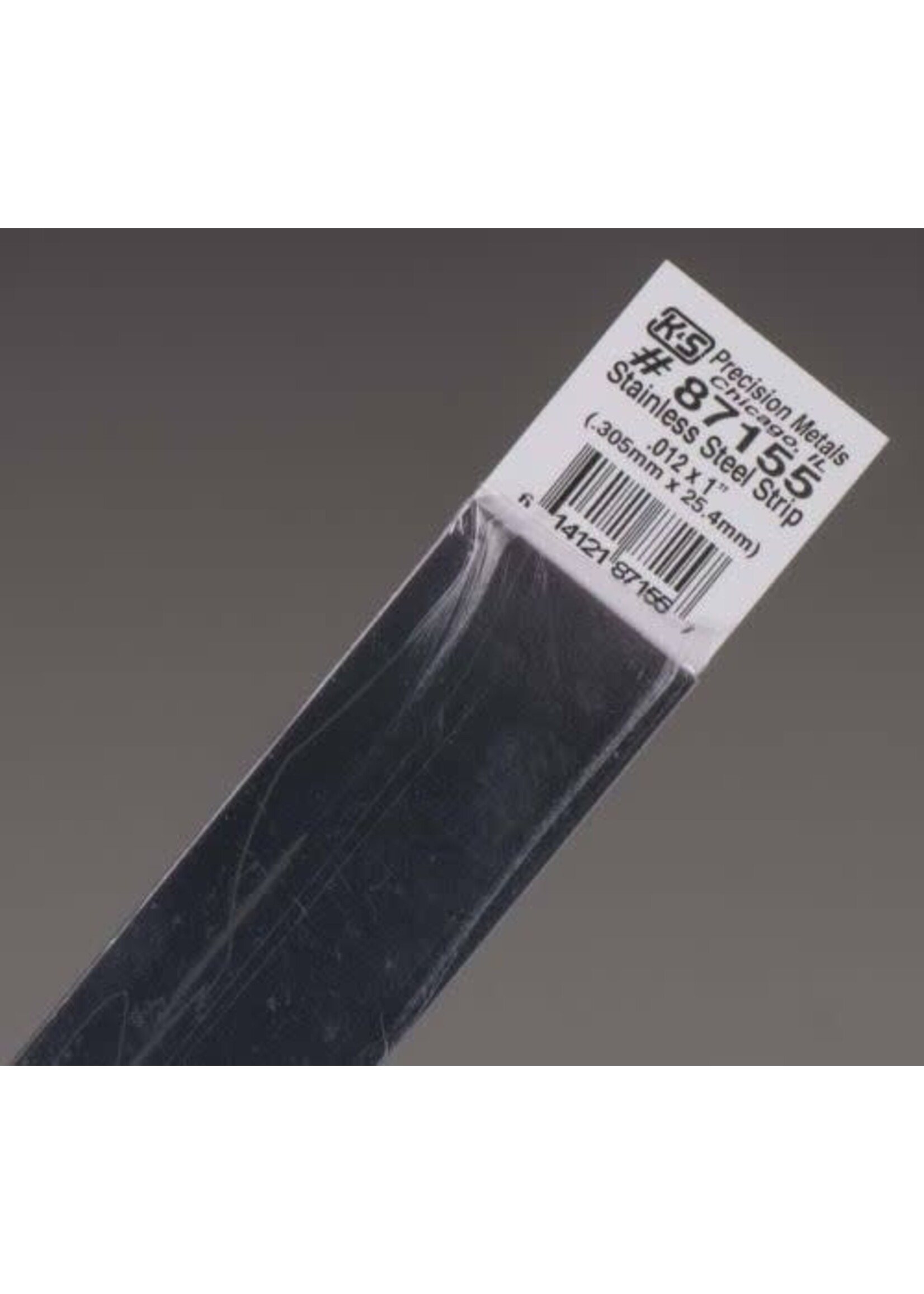 K&S Metals KSE87155 .012x1" Stainless Steel Strip