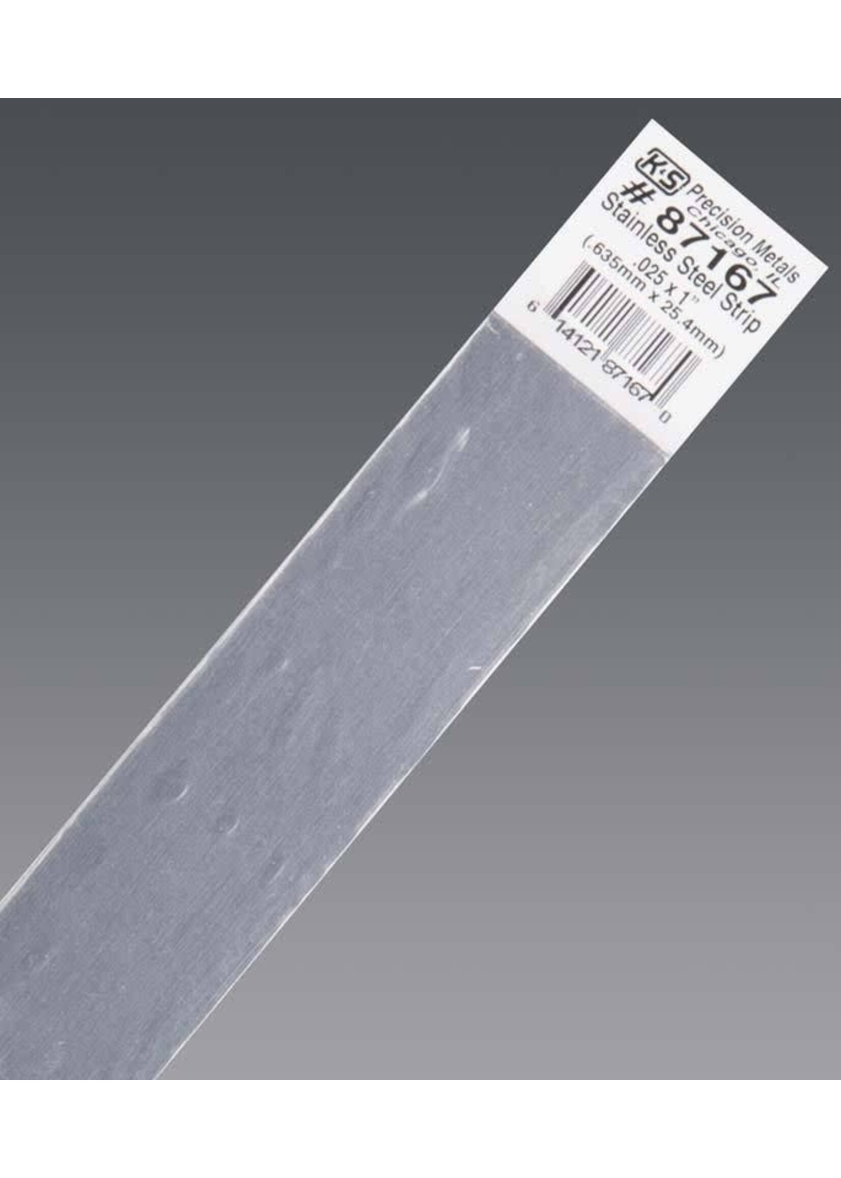 K&S Metals KSE87167 .025x1" Stainless Steel Strip