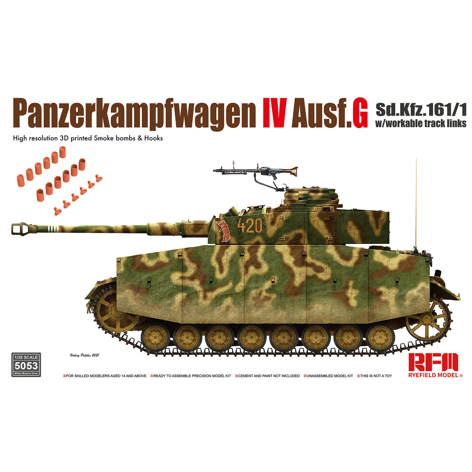 Rye Field Model RFMRM5053: Pz.Kpfw.IV Ausf.G without Interior