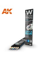 AK Interactive AK-10043 Watercolor Pencil Grey & Blue Camo (5 Pack)