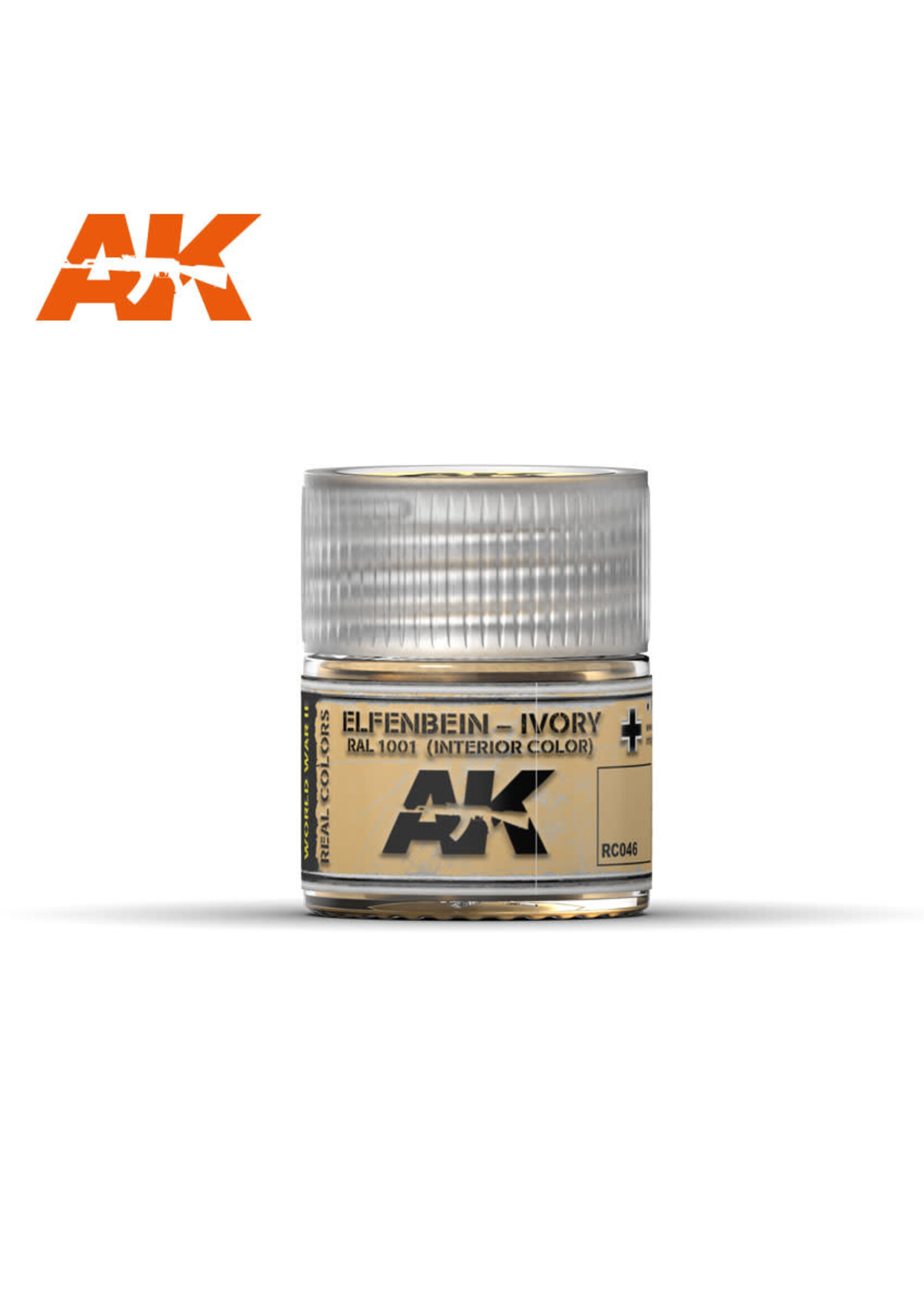AK Interactive AK-RC046 Elfelbein Ivory RAL 1001 (10ml)