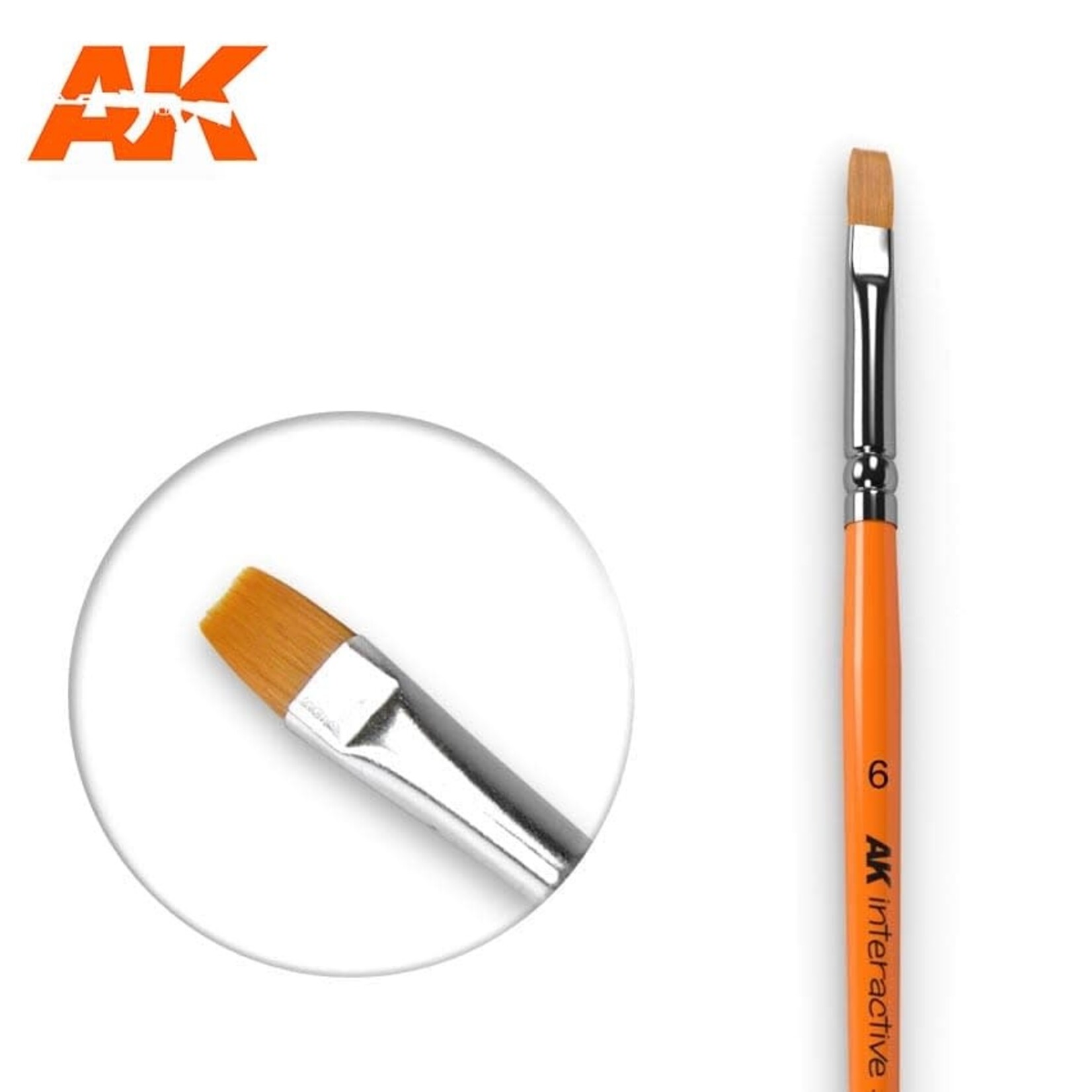 AK Interactive AK611 #6 Flat Brush