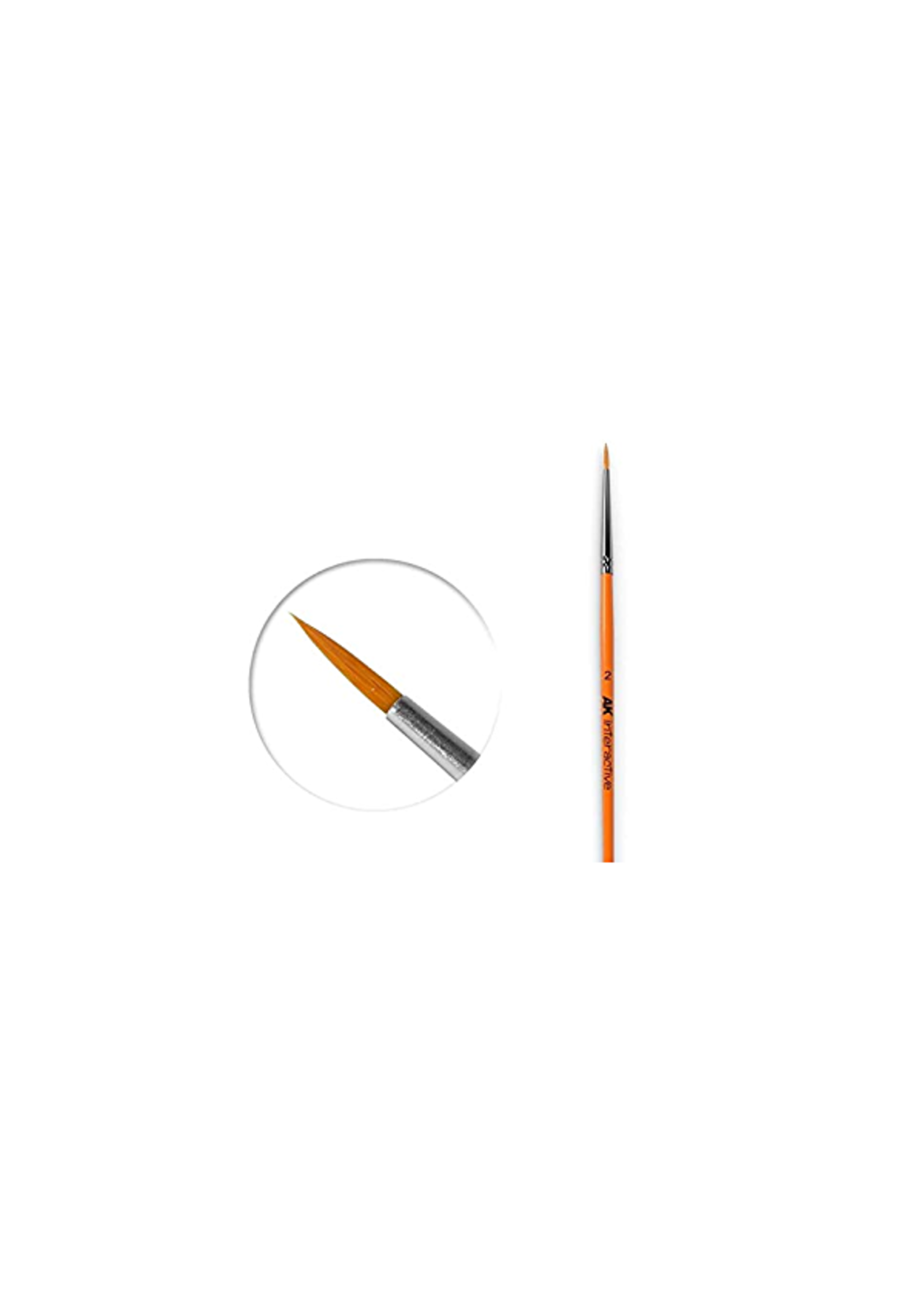 AK Interactive AK-B006 Round Brush 2/0 Synthetic