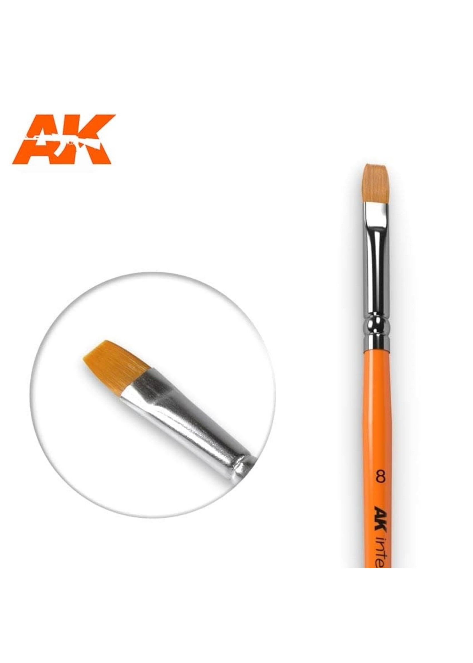 AK Interactive ***AK-608 #8 Flat Brush