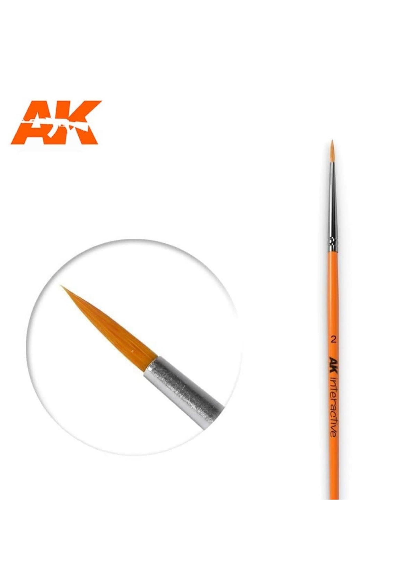 AK Interactive AK-604 Round Brush 2 Synthetic