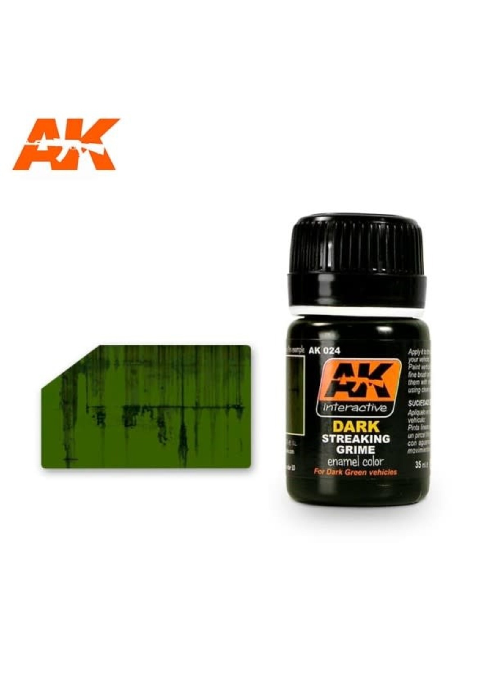 AK Interactive AK-024 Streaking Grime For Dark Vehicles (35ml)