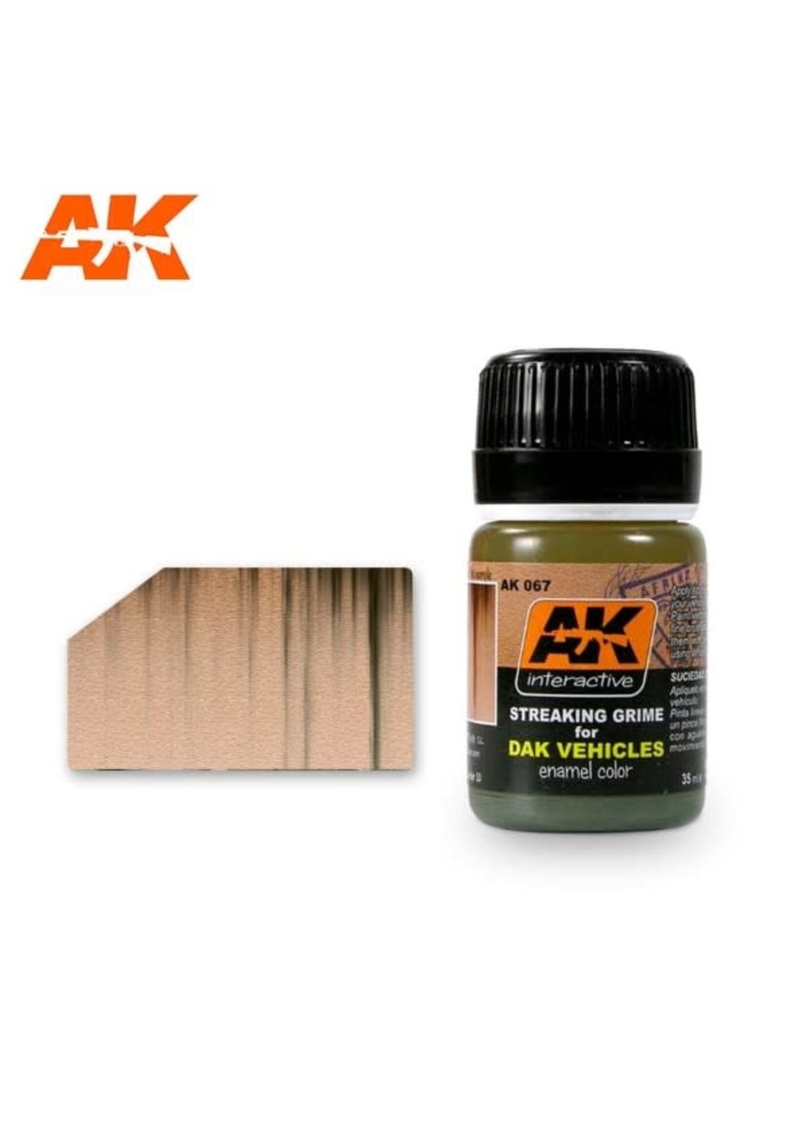 AK Interactive AK-067 Streaking Grime For Afrika Korps Vehicles (35ml)