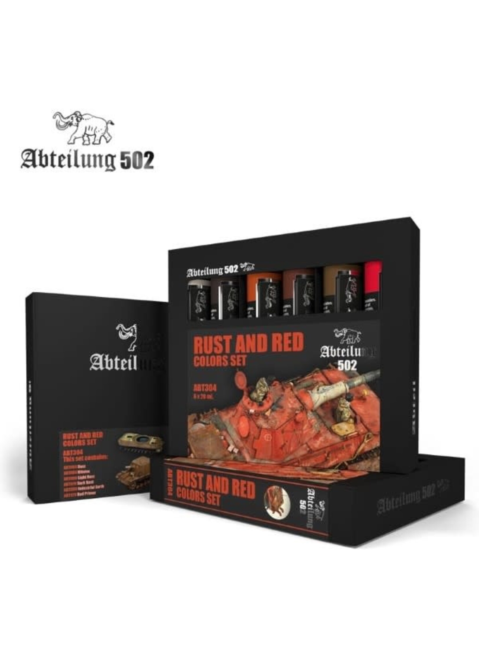 AK Interactive AK-ABT304 Abteilung 502 Rust and Red Colors Set