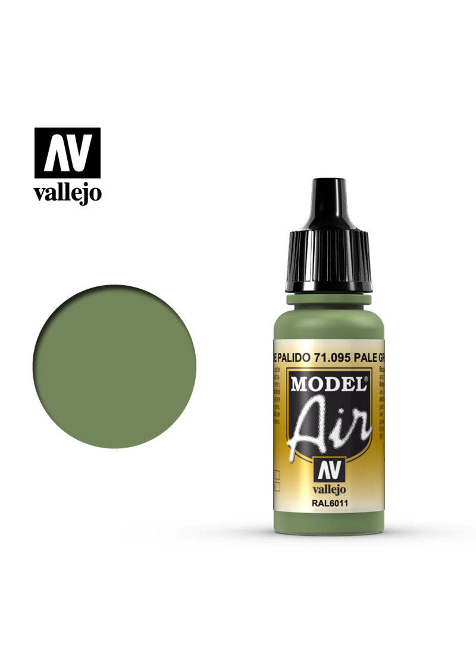 Vallejo VAL71095 Model Air Pale Green (17ml)